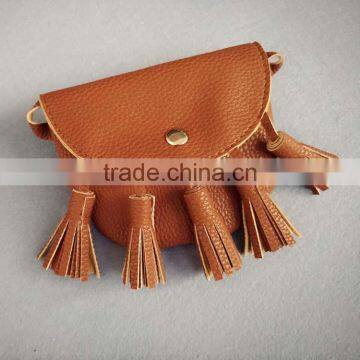 S16241A Hot Selling Kids PU Fringe Crossbody Small Bags Girls Cute Messenger Bags photo-2