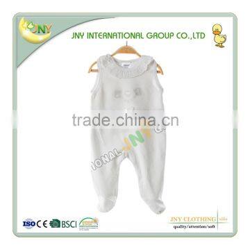 2016 New Style Round Collar White Baby Cheap Romper photo-2