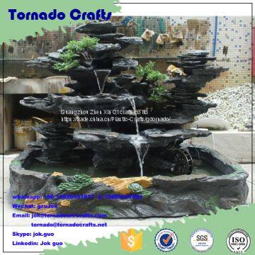 2017 Newly Shop Decoration Indoor Artificial Waterfall Rockery Waterfall Fountain photo-4