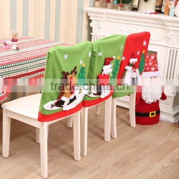 Factory wholesale Skiing Dining Christmas Chair Cover For Home Decor