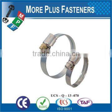 Made in Taiwan Stainless Steel small hose clamps german type hose clamp Amercian type