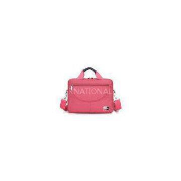Water resistant nylon fabric ladies laptop messenger bag with front zipped pocket