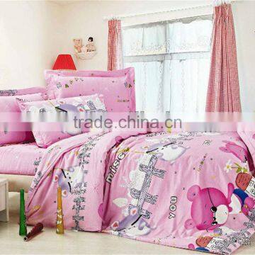 Children's Cartoon Cotton Bedding Set (SDF-2013NCT007-SZXX-PINK)