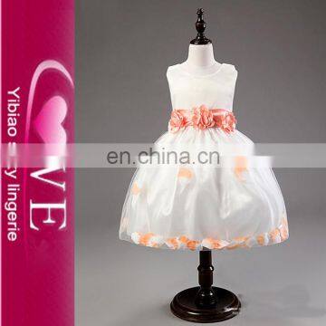 Latest Children Frocks Designs Petals Princess Girl Wedding Dress