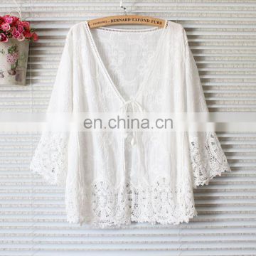 Pareo Beach Cover Up Embroidery 2017 Bikini Swimsuit Cover Up Robe De Plage Beach Wear Cardigan Swimwear Bathing Suit Cover Up