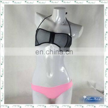 Miss Adola Neoprene swimwear Rubber Discount Printed Strappy Women swimwear OEM Beautiful Bikinis swimwear With Zipper (N15-3)