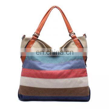 JL Bag17029 2017 Woman Bag Canvas Leisure Rainbow Bag Modern Lady Bag