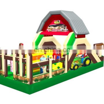 farm theme inflatable bouncer castle jumping obstacle