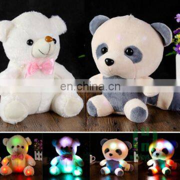 HI CE stuffed doll with wonderful LED light,plush panda wonderful flash light