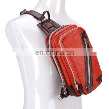Practical Trendy Fishing Mens Leather Sling Bag photo-4