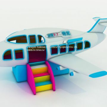 HLB-7053A Children Playground Equipment Kids Aeroplane Boarding Experience Mini Airliner