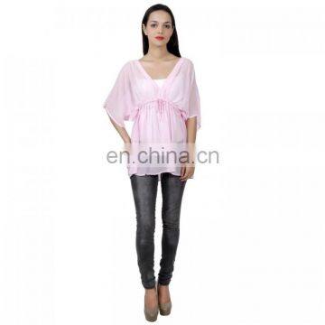 Pink Colour Poncho Top for girls