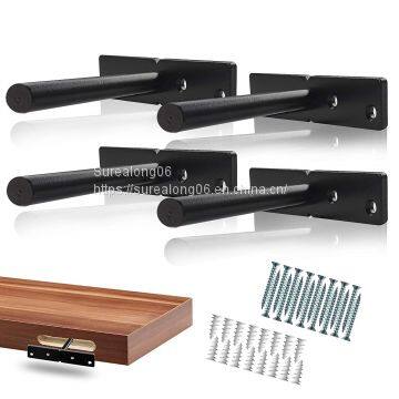 Solid Steel Floating Shelf Brackets Rustproof Blind Shelf Supports Invisible Shelf Bracket With Screws photo-3