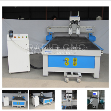 Pneumatic ATC CNC Router with 2 spindles