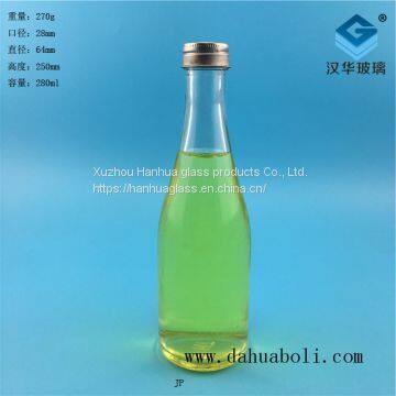 Hot Sale 280ml White Wine Glass Bottle,Xuzhou Glass Wine Bottle Manufacturer