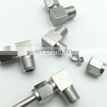 Quick coupler ZG1/2 male thread O.D 3/8 inch hard tube stainless steel elbow flexible water sanitary pipe fittings