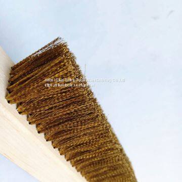 Anti Spark Hand Tools Brass Brush With Wood Long Handle photo-4