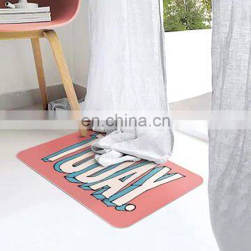 Cheap Attraction carpet low price custom non-skid printed kitchen mats for kitchen door