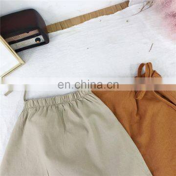 2020 New Wholesale Children's Breathes Casual Linen A-line Skirt For 1-6Y Girls photo-3