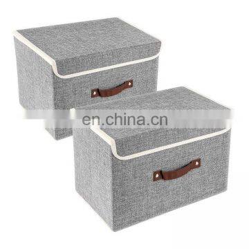 Custom Fabric Home Decorative Storage Box With Lid for Clothes Storage Large Size Storage Cube Boxes for Sale photo-2