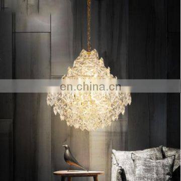 Modern fashion simple luxury K9 clear Crystal Ceiling Lighting Chandelier