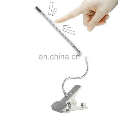 LED Eye Protection Flexible Task lamp Clip-on Desk Table Gooseneck Reading Light