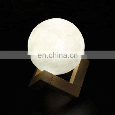Christmas Gift 3 Color Night Light LED 3D Printing Moon Lamp With Usb Charging Creative Holiday Decor Lamp photo-2