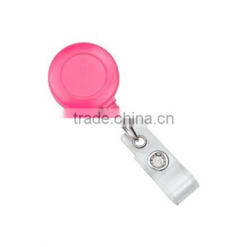 LOT OF 100 NEON PINK ID HOLDERS BADGE REELS Belt Clip nurse work card pull