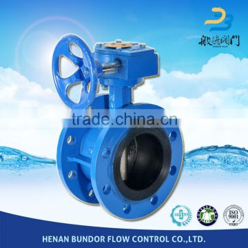 CI/DI China Manufacture EPDM Double Flange Handle Butterfly Valve