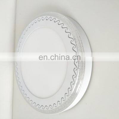 Factory Supply Surface Round Led Panel Light 6W 12W Double Color
