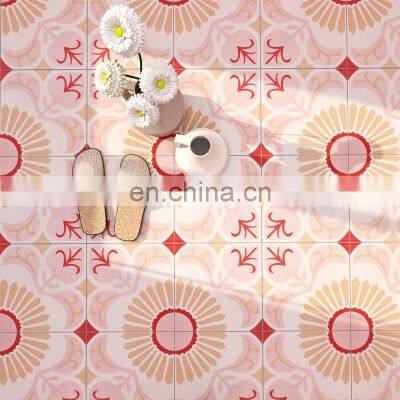 Pink Kitchen Bathroom Balcony Non-slip Wear-resistant Parquet Floor Tiles photo-2