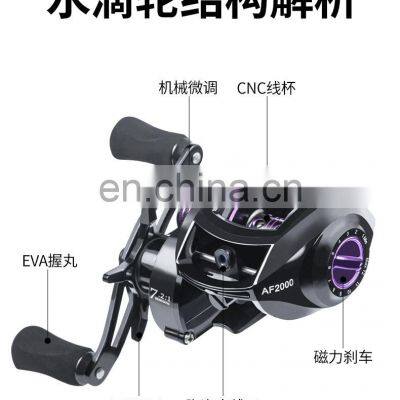 Сильно магнитная тормозная система с 25 передачами, колесо в форме капли воды, сила тяги 8 кг, передаточное отношение 7,2:1, бейткастер для рыбалки в пресной/соленой воде photo-5