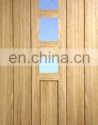 Simple Bathroom Toilet Wood Framed Glass Door French Cheap Oak Solid Interior Wooden Doors photo-3