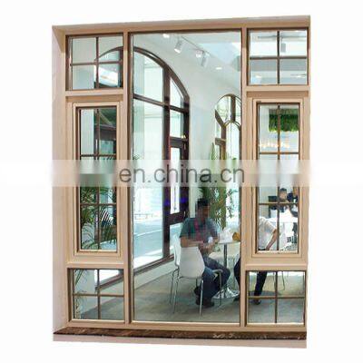 quality white double glass aluminium windows security grill window burglar casement windows for sale