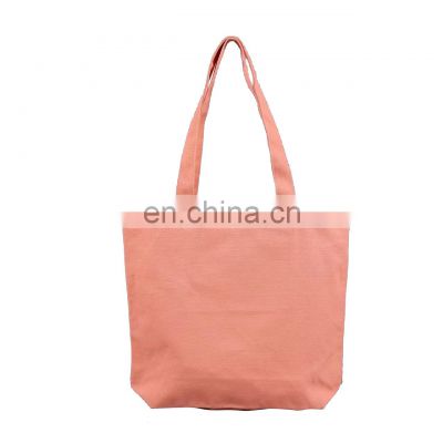 Custom Logo Canvas Small Black Pink Hand Bag Fashion Big Cotton Canvas Tote Bag