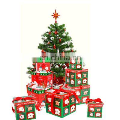 40X40cm Xmas Series Square Santa Claus Nested Empty Gift Box Packaging for Christmas