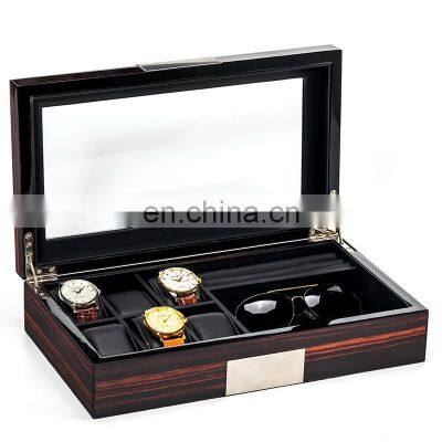 Private customized high-grade jewelry box ebony gift box packaging Watch glasses jewelry wooden boxox