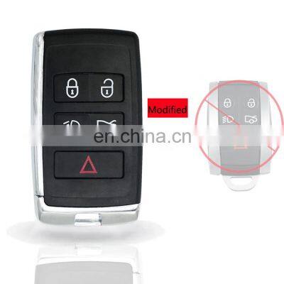 Keyless Go 5 Button Remote Smart Key Case Shell Blank Cover Case Modified For Jaguar X XF XK XKR Auto Key