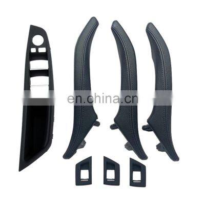 Car Interior Leather Door Handle Assembly 7Pcs Set for BMW 5 Series  F10 F11 F18 520 523 528 530 535