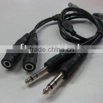 2.5/3.5/5.2/6.35/7.1 DC connector with cable assembly