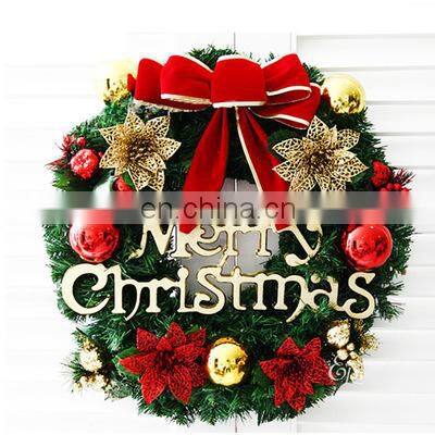 2022 Christmas Wreath New Design Decorative Christmas Garlands & Wreaths Elk Santa Claus For Christmas Door Decoration