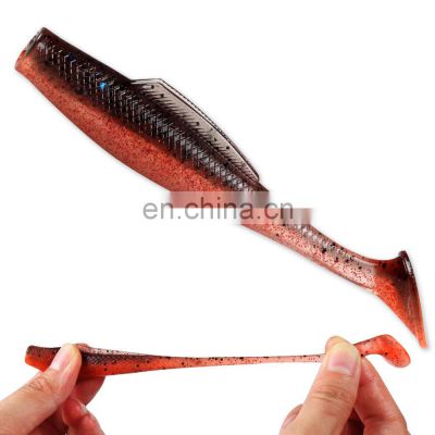 JOHNCOO High Quality 5pcs/bag Soft Bait 100mm 6.5g TPE Material Hot Sale Bass Fishing Lure