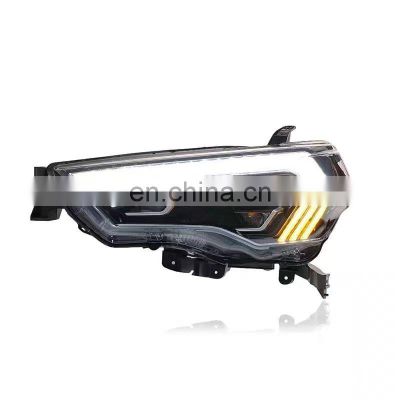 Modified to full LED 4 lens headlamp headlight front lamp with dynamic for TOYOTA 4 RUNNER head lamp head light 2014-2021