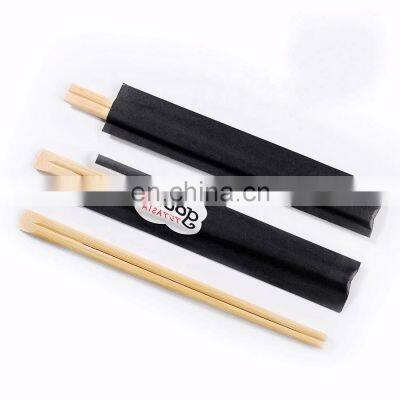 Individually wrapped bamboo chopsticks with personalized logo