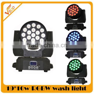 Manufacturer wholesale price 19pcsx10w high brightness led wash moving head                        
                                                                                Supplier's Choice