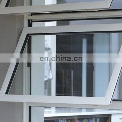 AS2047 CE Drop Arm Window Awning Double Tempered Frosted Glass Awning Window With Stainless Steel Mosquito Screen photo-2