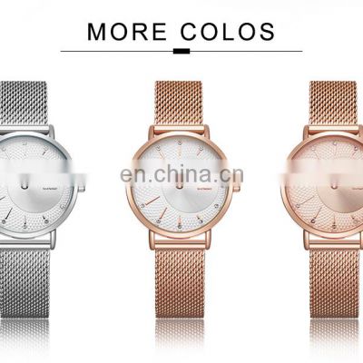 SHENGKE Hot Selling SS Mesh Band Watch IP Plated Rosegold Luxury Ladies Watch K0093L photo-5