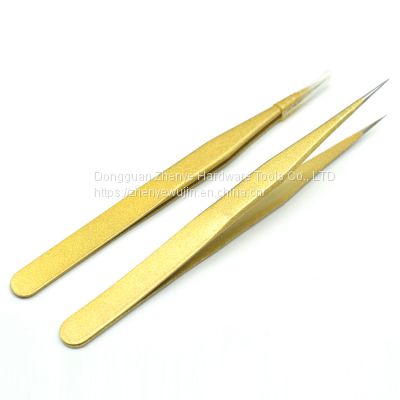 Planting and grafting false eyelash tweezers High tightness eyelash tweezers Golden eyelash tweezers Sticker cute