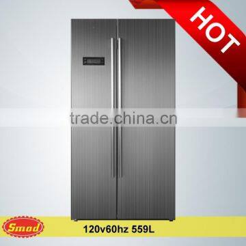 White, VCM silver, Stainless steel side by side refrigerator freezer                        
                                                Quality Choice