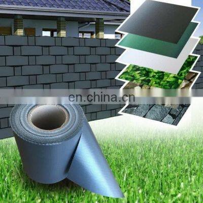 Garden Privacy Protection PVC Tarpaulin Screen Fence Strip Roll /China Hard Strip Fence Roll